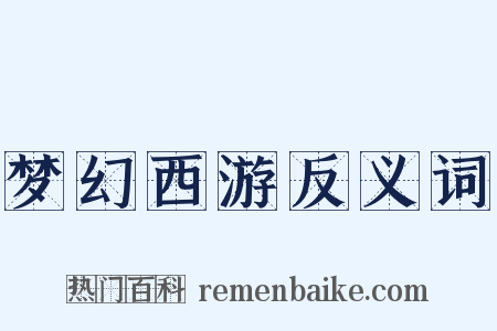 梦幻西游反义词是什么意思的图片